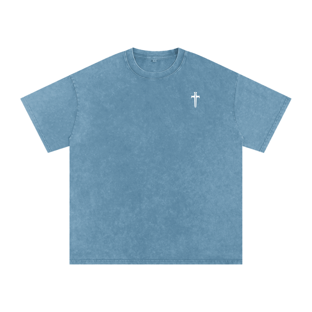 Snow Washed Oversized Cotton T-Shirt