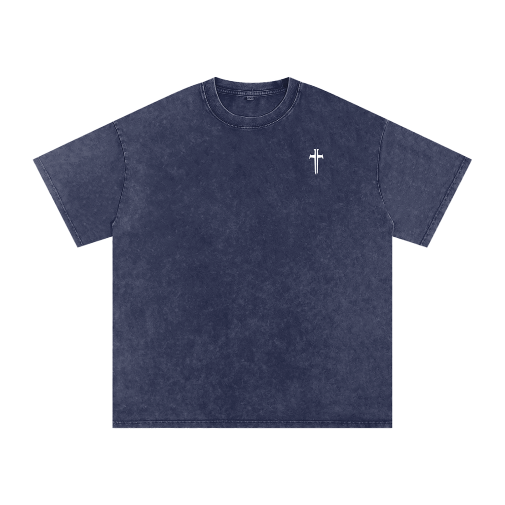 Snow Washed Oversized Cotton T-Shirt