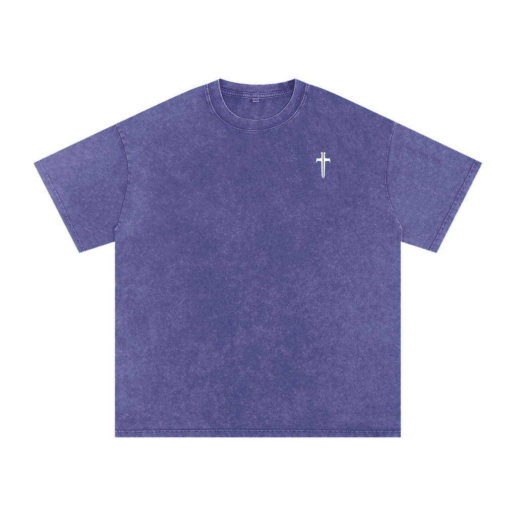Snow Washed Oversized Cotton T-Shirt