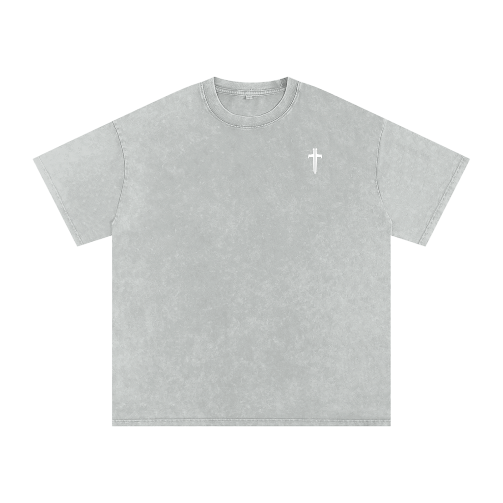 Snow Washed Oversized Cotton T-Shirt