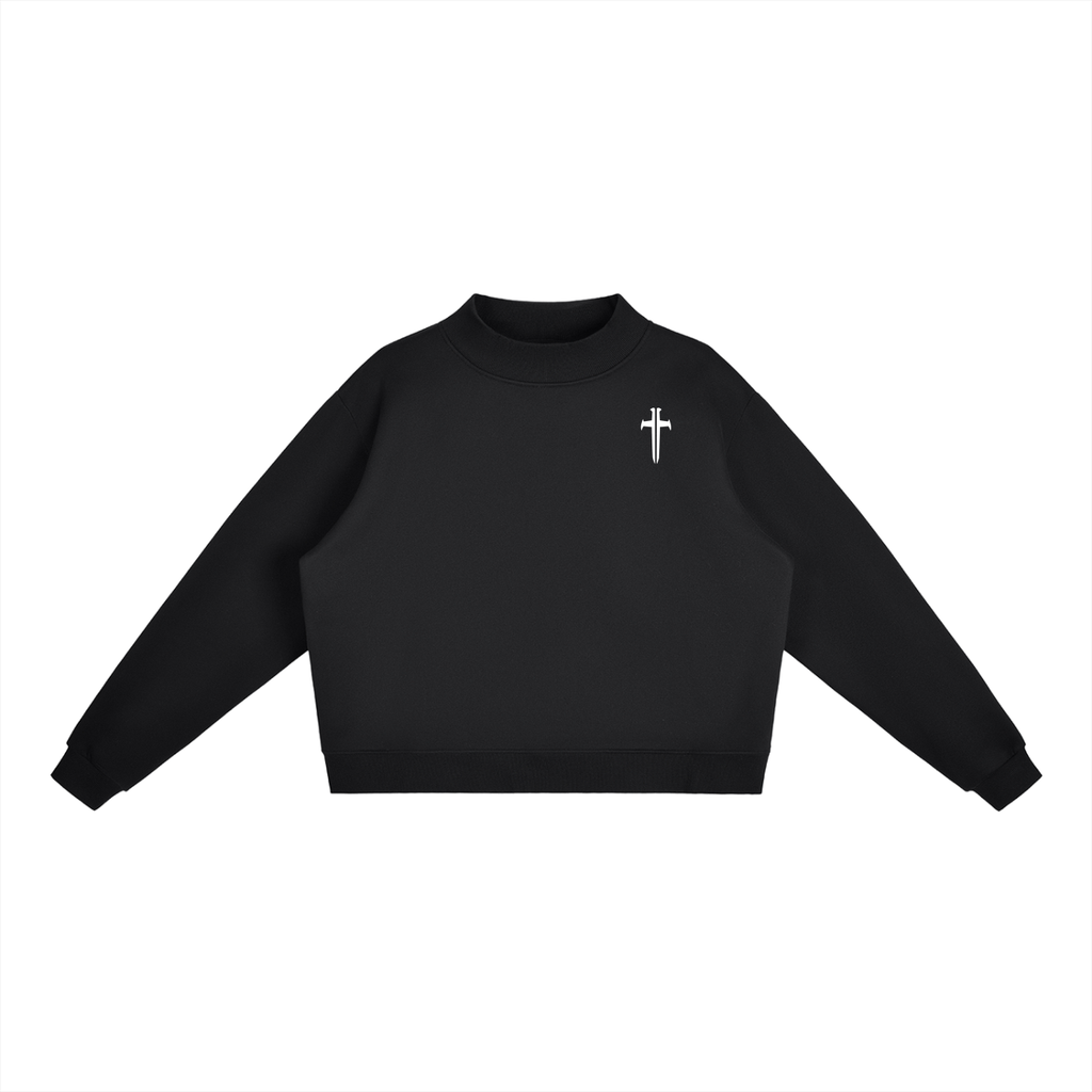 Mock-Neck Crew Sweatshirt