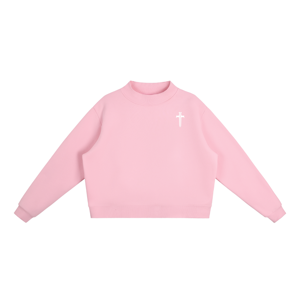 Mock-Neck Crew Sweatshirt