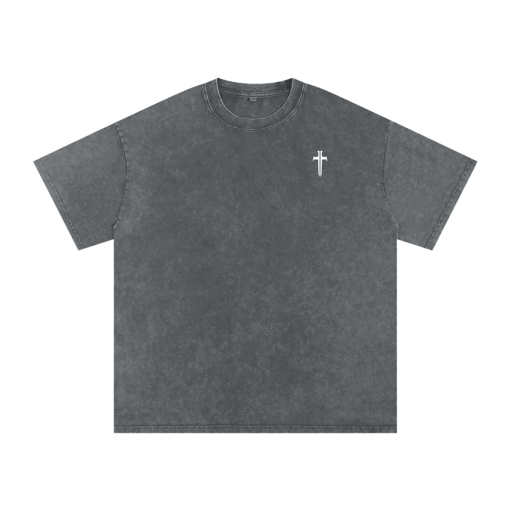Snow Washed Oversized Cotton T-Shirt