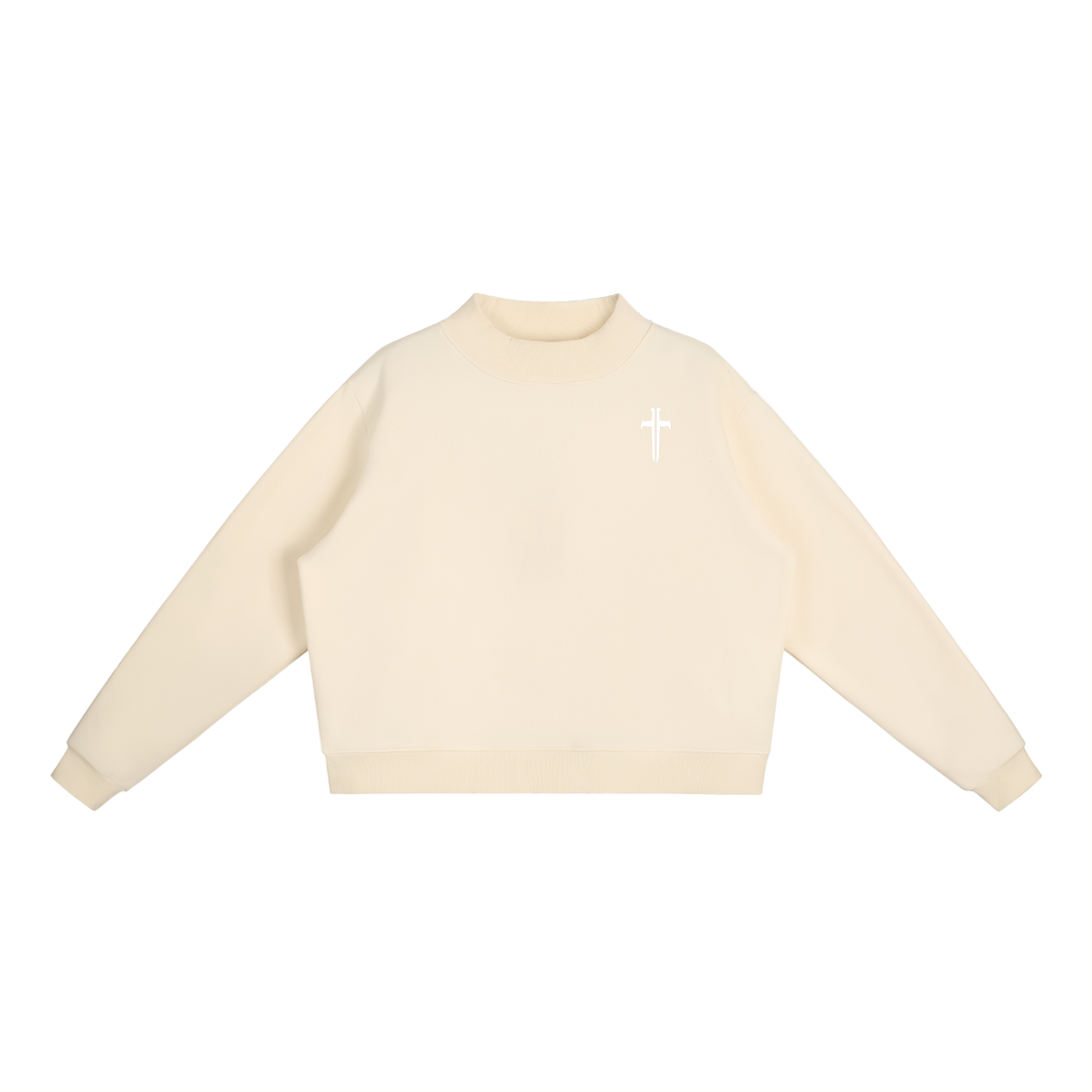 Mock-Neck Crew Sweatshirt