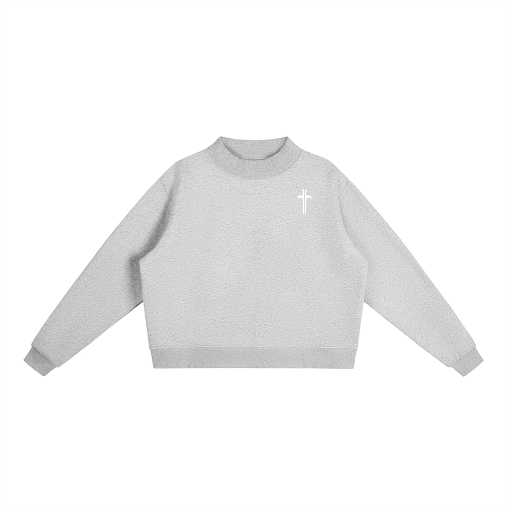 Mock-Neck Crew Sweatshirt